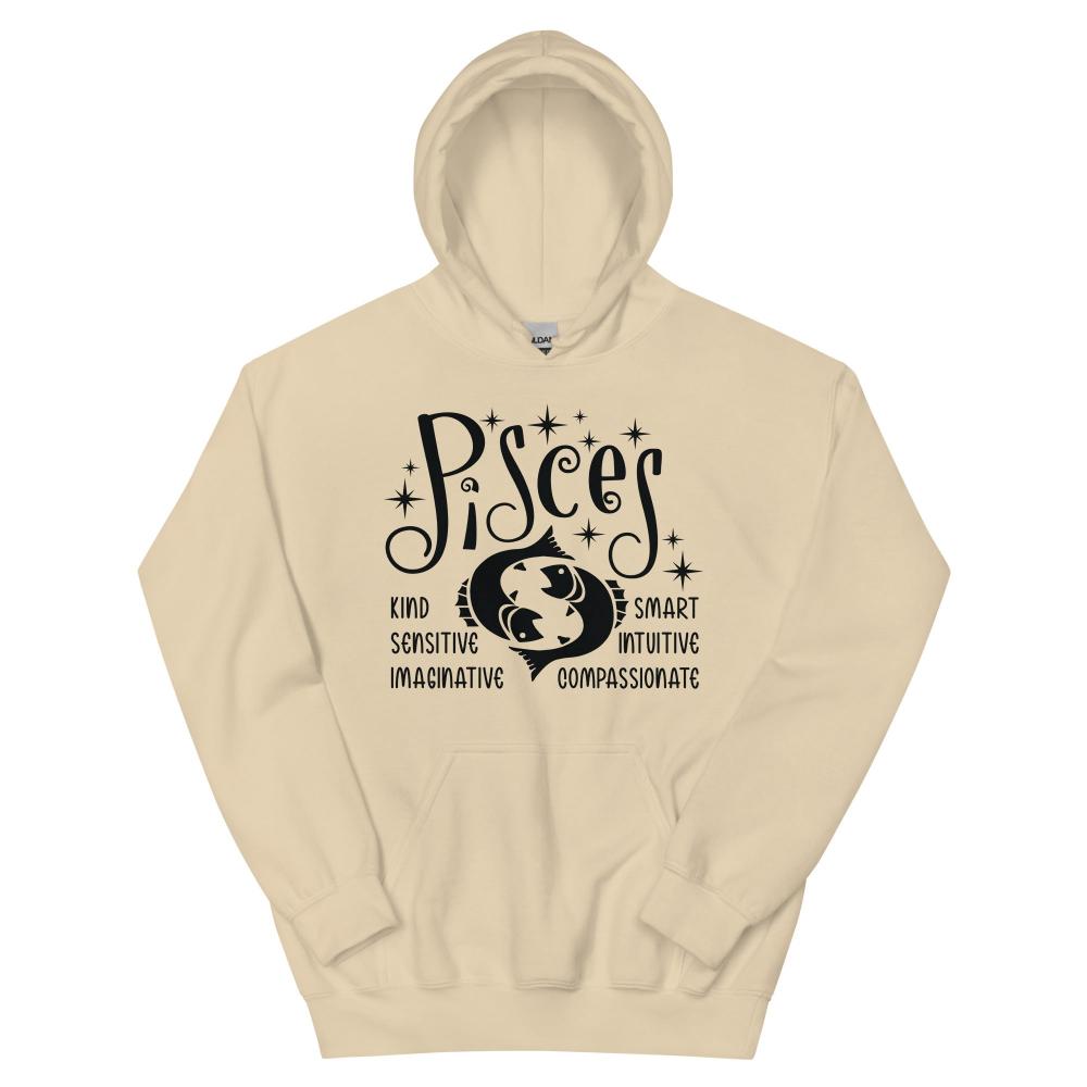 Pisces Zodiac Positive Traits Hoodie - Sand Color - https://ascensionemporium.net
